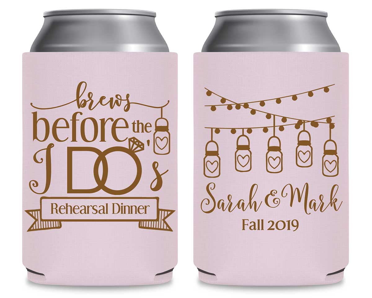 Brews Before The I Do's 2A Foldable Can Koozies Wedding Gifts for Guests