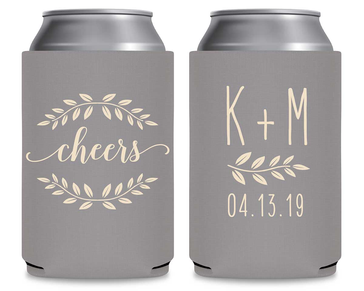 Cheers 4A Wedding Wreath Foldable Can Koozies Wedding Gifts for Guests