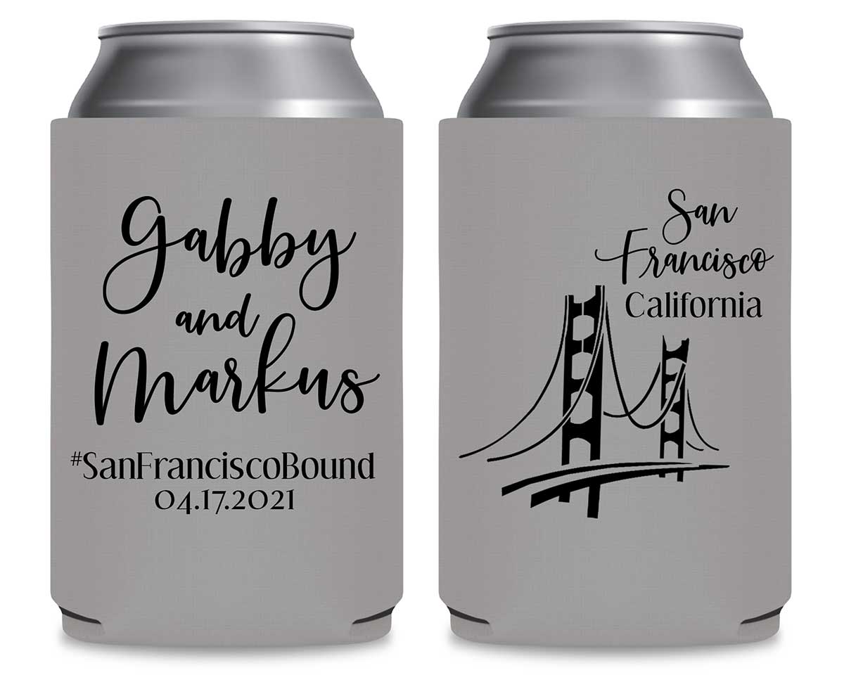 City Bound 1A Any City Foldable Can Koozies Wedding Gifts for Guests