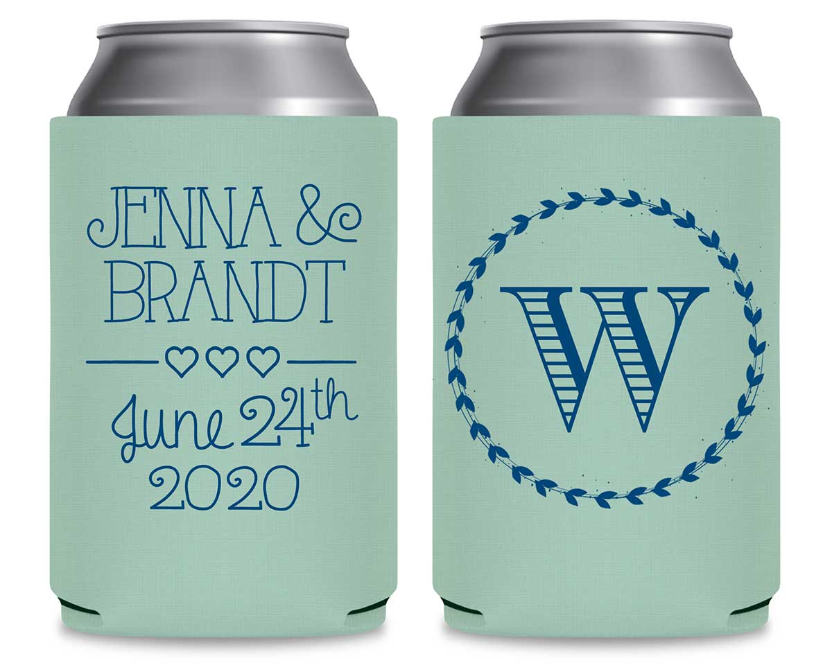 Classic Wedding Design 2A Foldable Can Koozies Wedding Gifts for Guests
