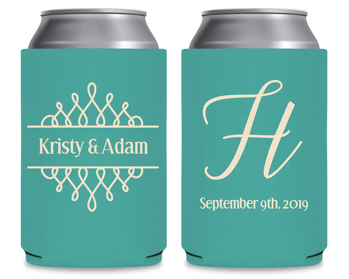 Classic Wedding Design 4A Foldable Can Koozies Wedding Gifts for Guests