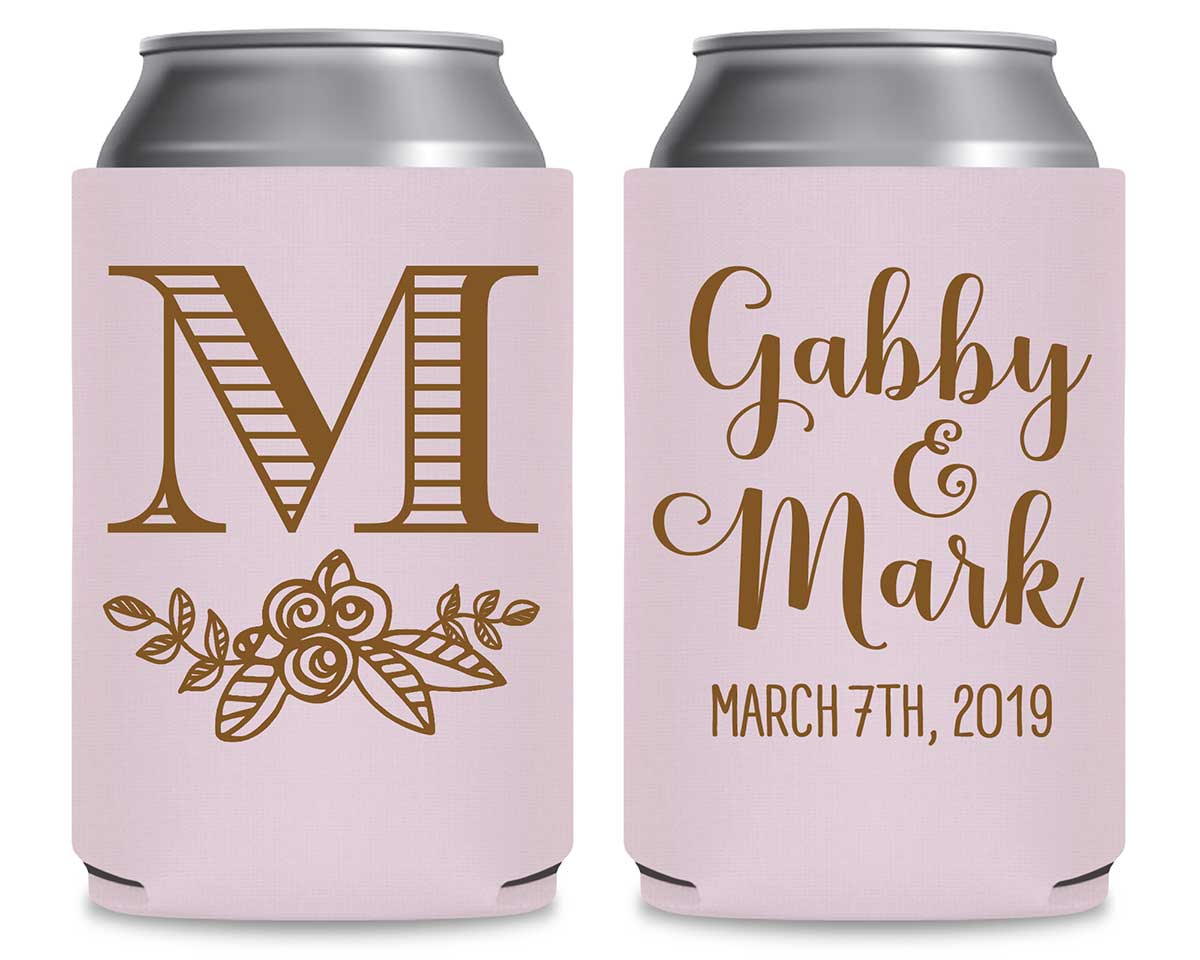 Classic Wedding Design 6A Foldable Can Koozies Wedding Gifts for Guests