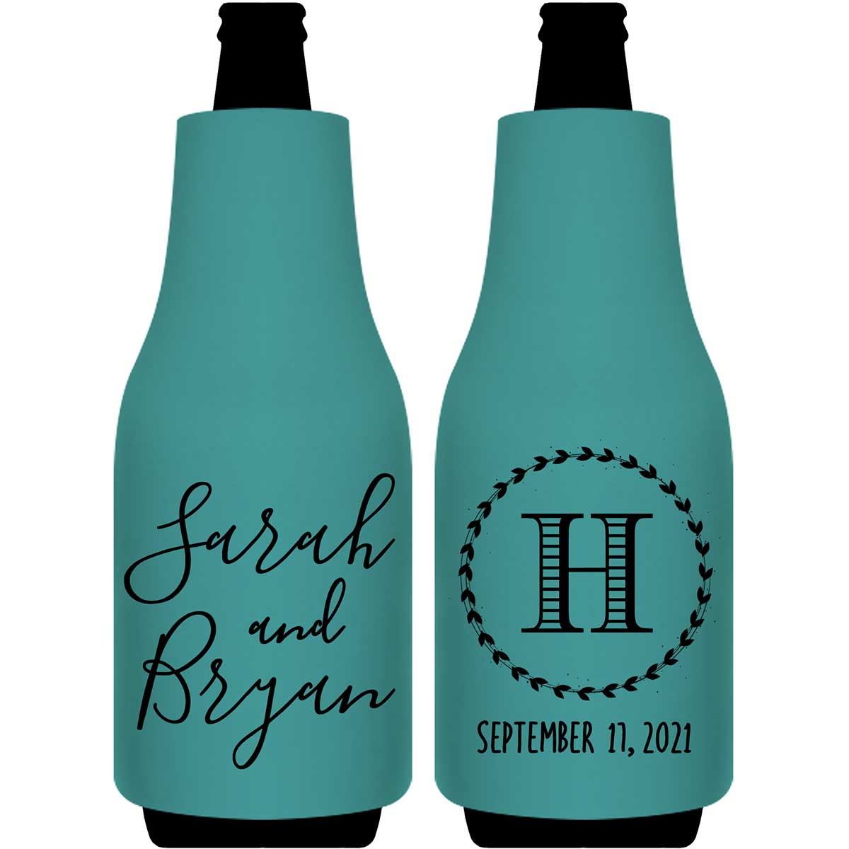 Classic Wedding Design 7A Foldable Bottle Sleeve Koozies Wedding Gifts for Guests