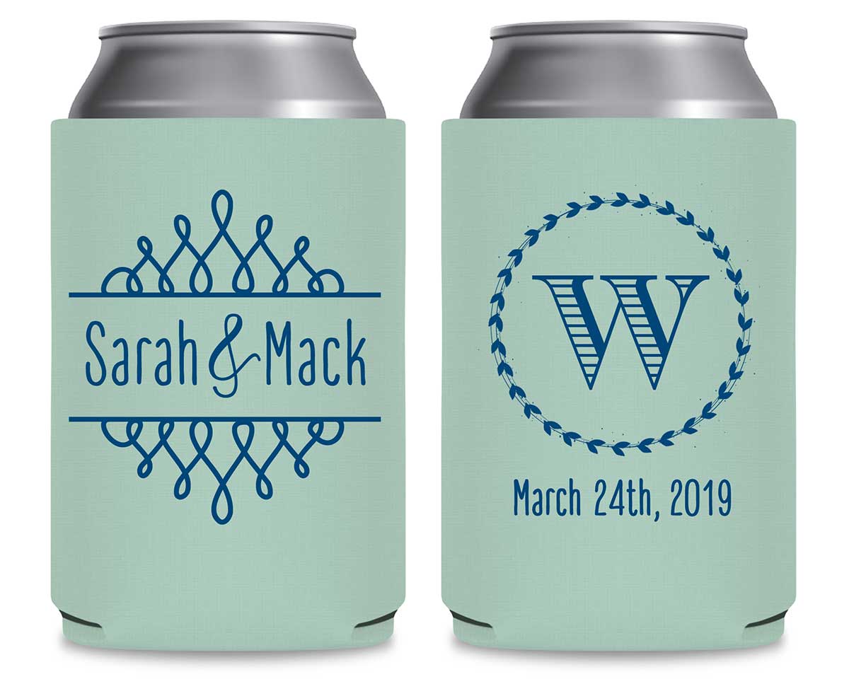 Classic Wedding Design 9A Foldable Can Koozies Wedding Gifts for Guests