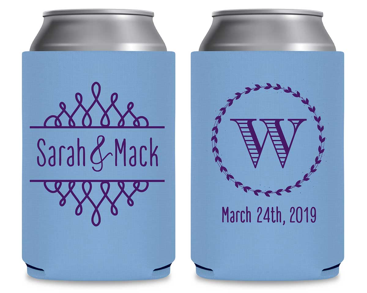 Classic Wedding Design 9A Foldable Can Koozies Wedding Gifts for Guests