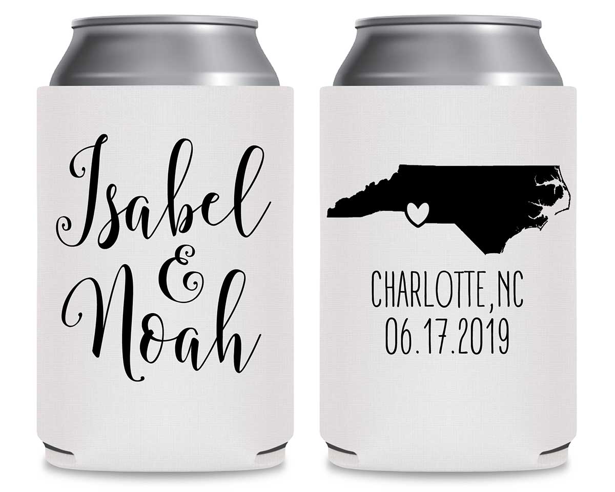 Custom Map 1A Foldable Can Koozies Wedding Gifts for Guests
