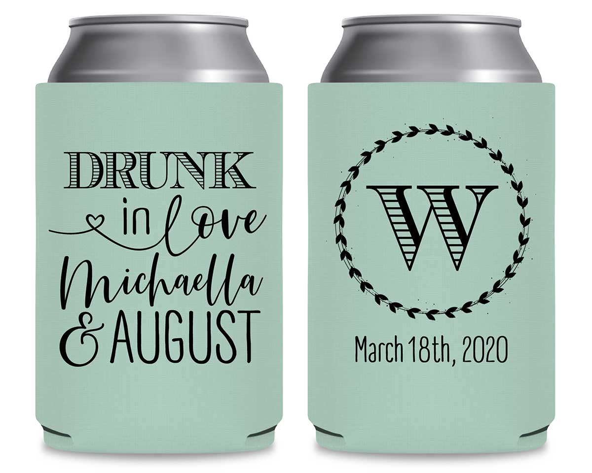 Drunk In Love 1A Foldable Can Koozies Wedding Gifts for Guests