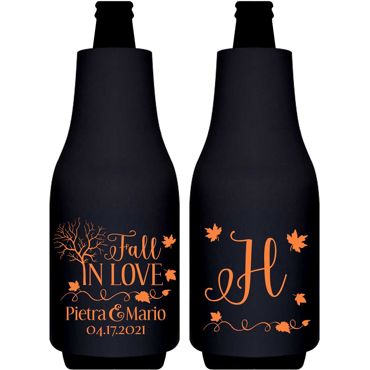 Fall In Love 2A Foldable Bottle Sleeve Koozies Wedding Gifts for Guests