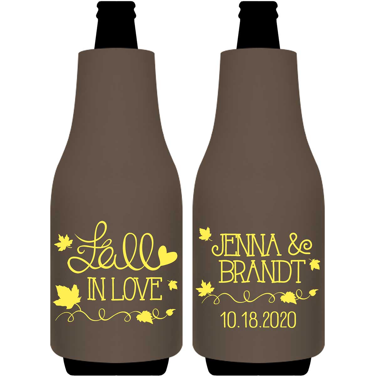 Fall In Love 3A Foldable Bottle Sleeve Koozies Wedding Gifts for Guests