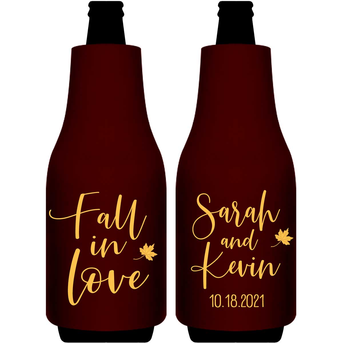 Fall In Love 8A Foldable Bottle Sleeve Koozies Wedding Gifts for Guests