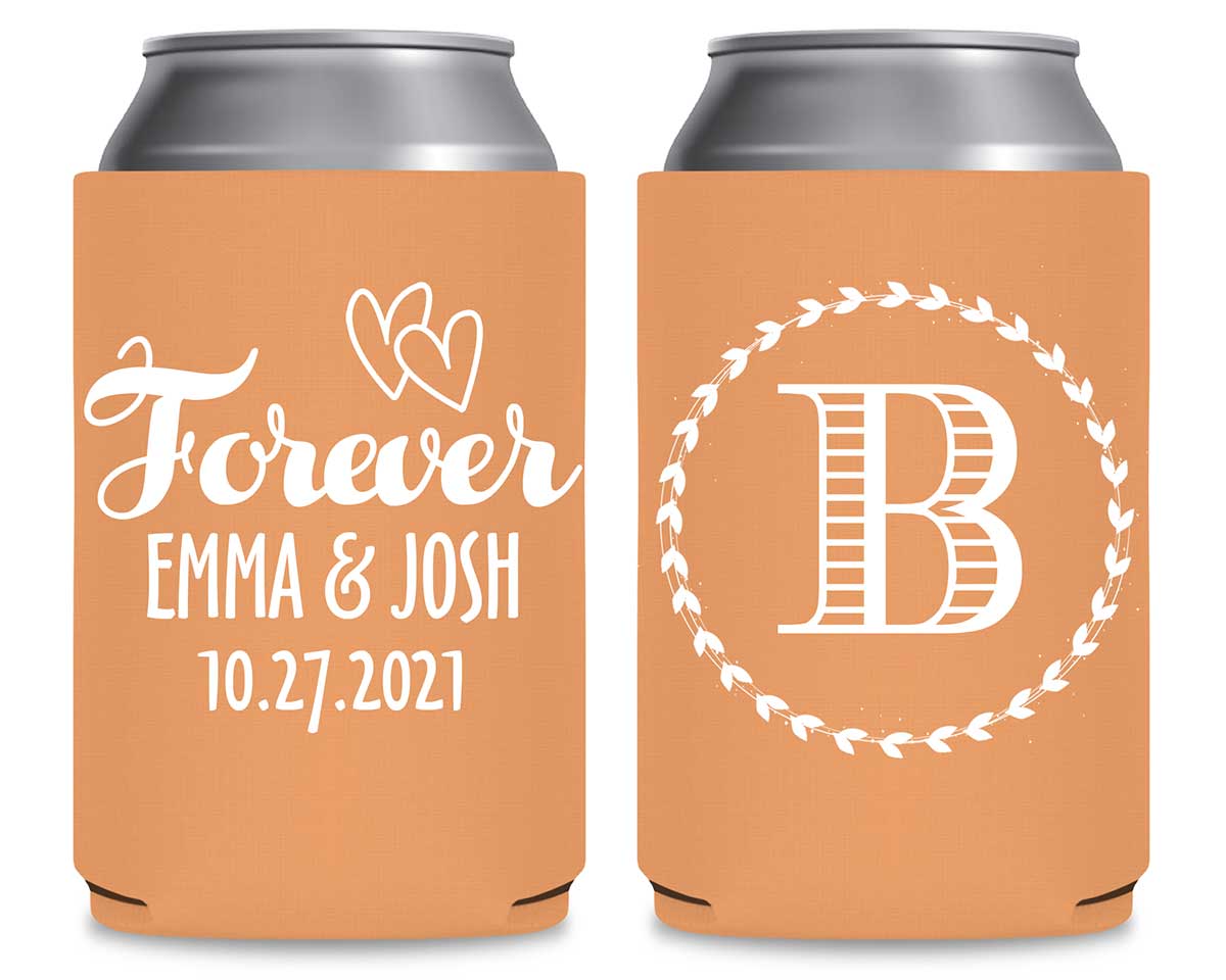 Forever 2A Intertwined Hearts Foldable Can Koozies Wedding Gifts for Guests