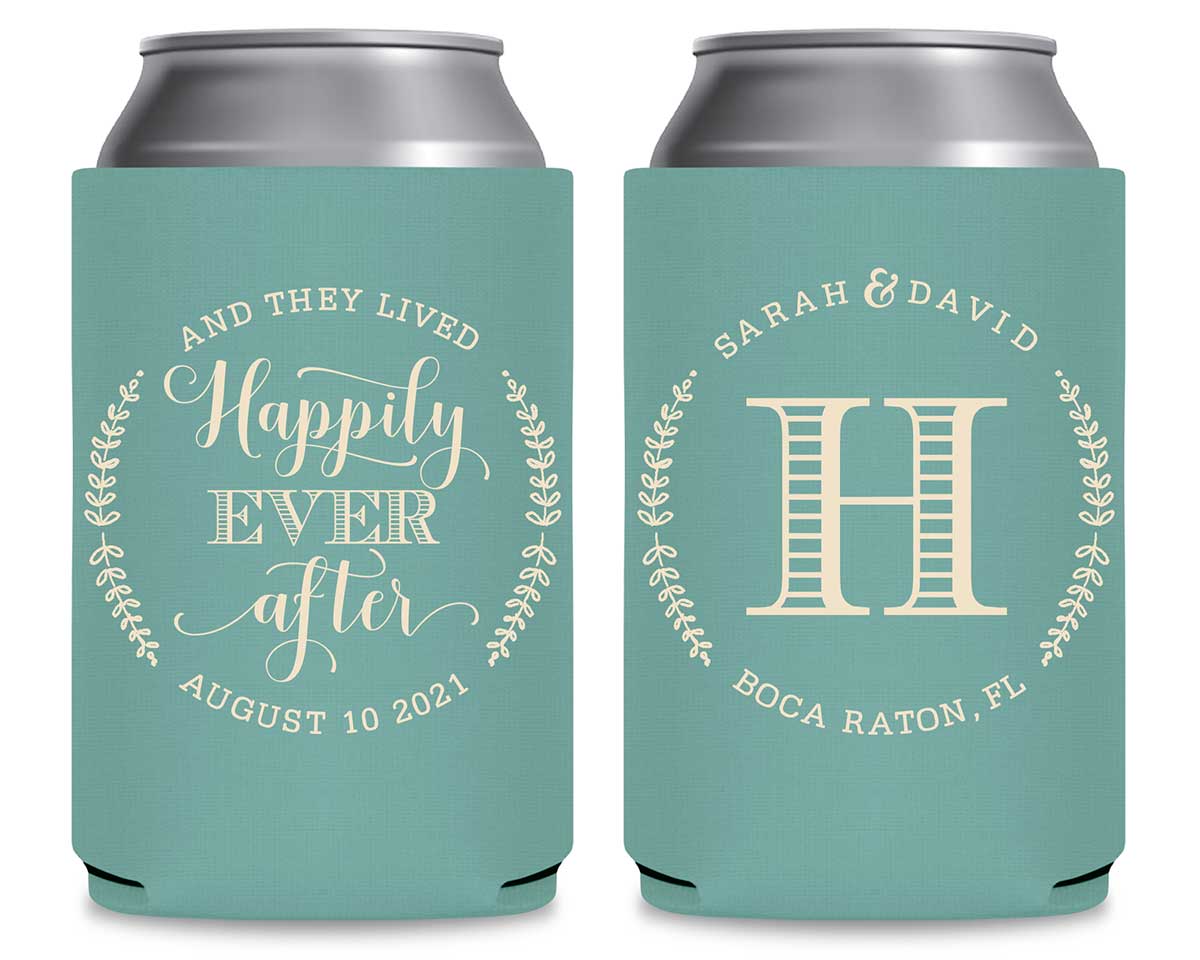 Happily Ever After 1A Foldable Can Koozies Wedding Gifts for Guests