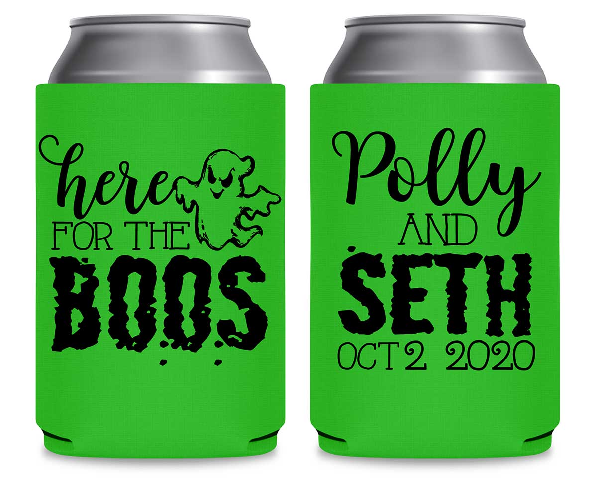 Here For The Boos 1A Foldable Can Koozies Wedding Gifts for Guests