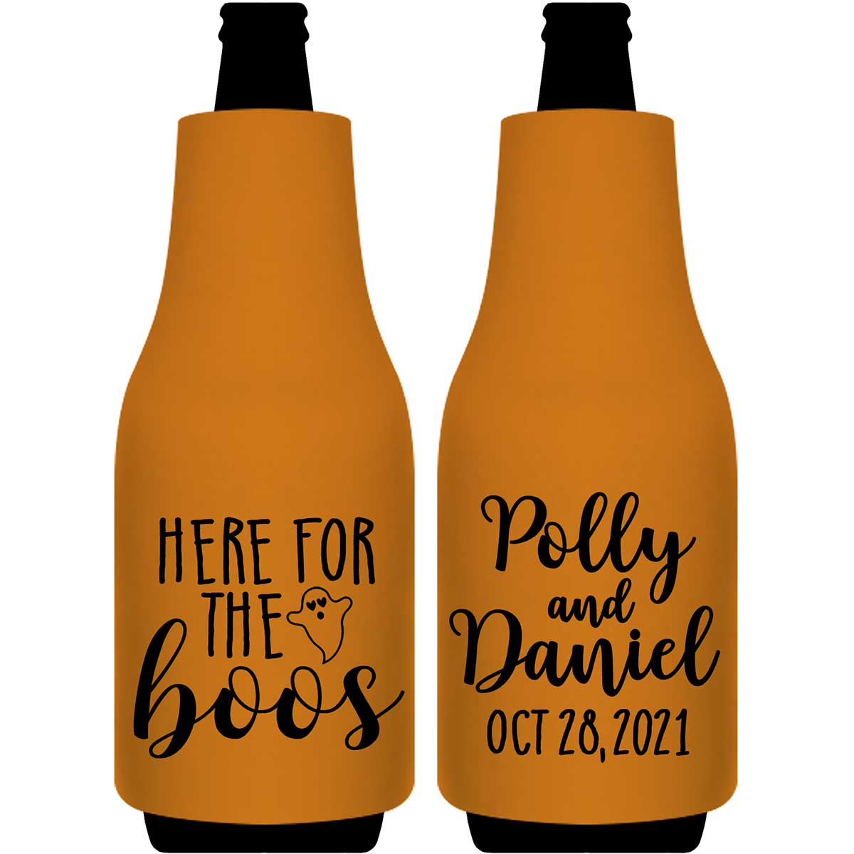 Here For The Boos 2A Foldable Bottle Sleeve Koozies Wedding Gifts for Guests