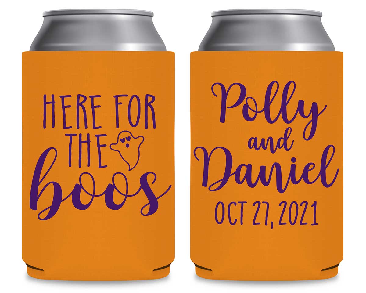 Here For The Boos 2A Foldable Can Koozies Wedding Gifts for Guests