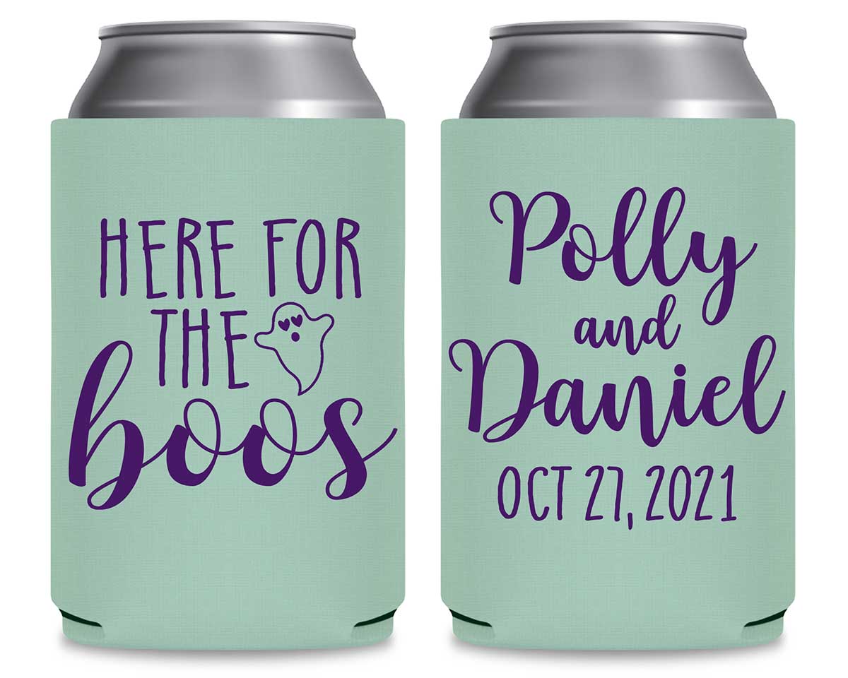 Here For The Boos 2A Foldable Can Koozies Wedding Gifts for Guests