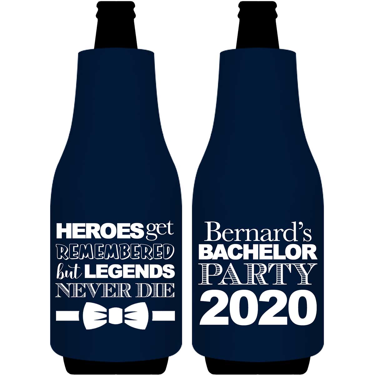 Heroes Get Remembered Legends Never Die 1A Foldable Bottle Sleeve Koozies Wedding Gifts for Guests