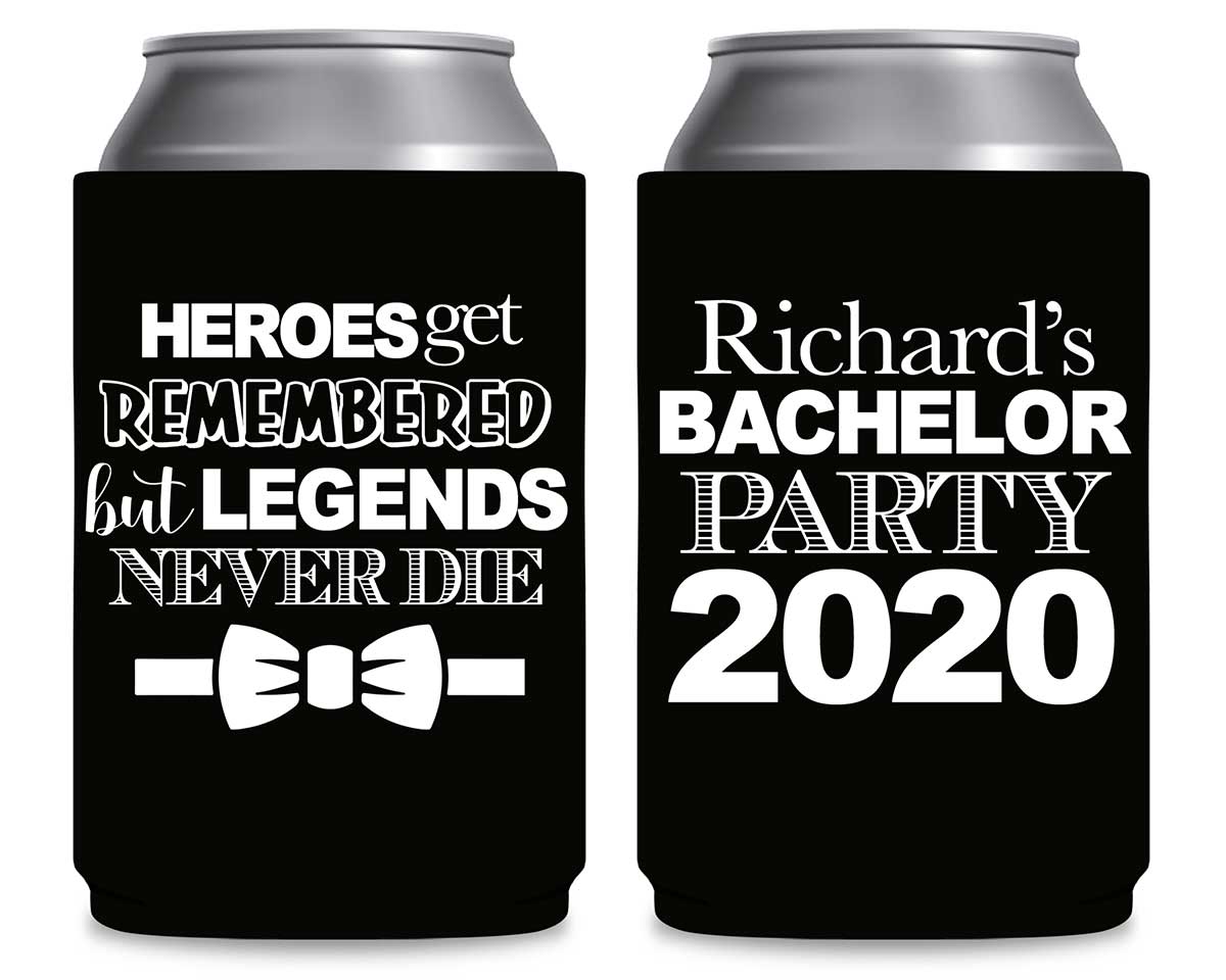Heroes Get Remembered Legends Never Die 1A Foldable Can Koozies Wedding Gifts for Guests