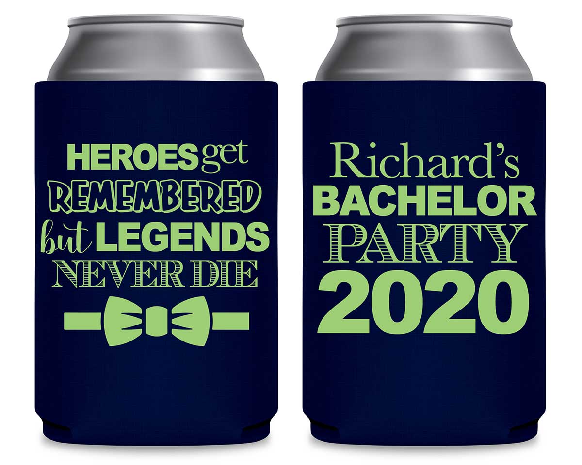 Heroes Get Remembered Legends Never Die 1A Foldable Can Koozies Wedding Gifts for Guests
