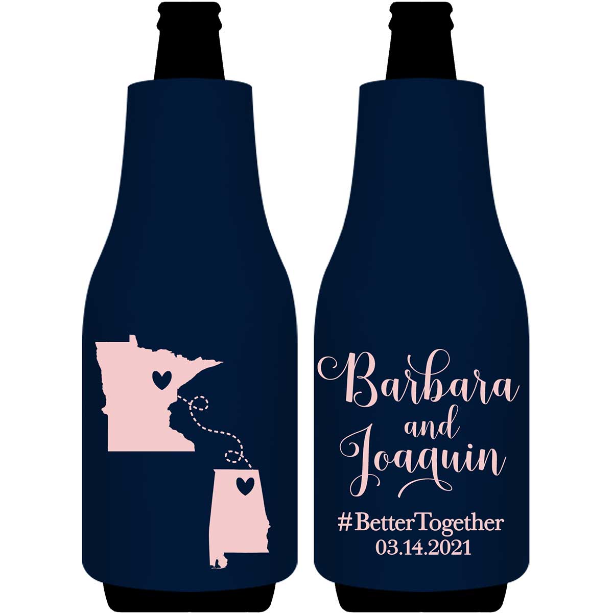 Home is Where You Are 1A Any Maps Foldable Bottle Sleeve Koozies Wedding Gifts for Guests