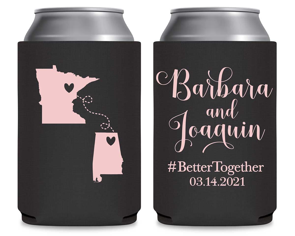 Home is Where You Are 1A Any Maps Foldable Can Koozies Wedding Gifts for Guests