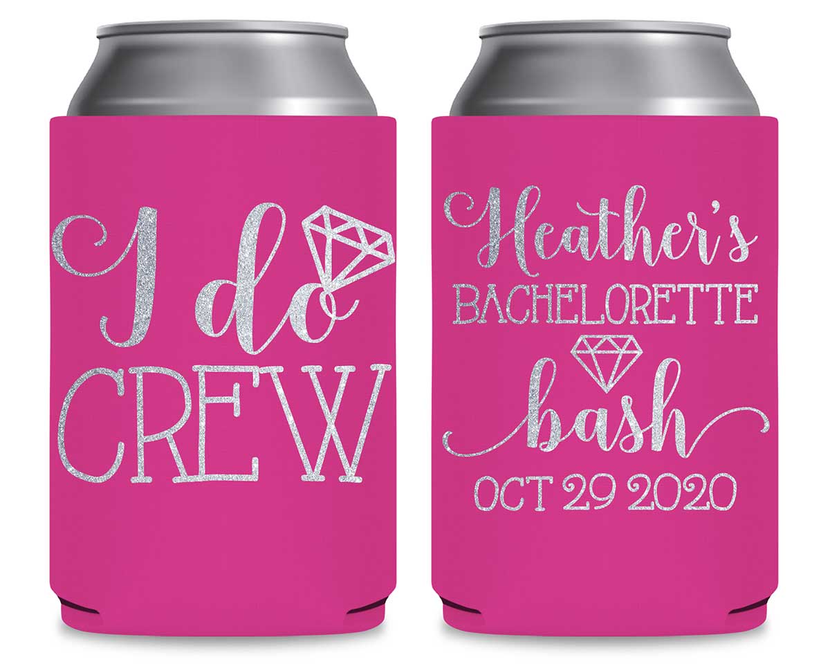 I Do Crew Bachelorette 1A Foldable Can Koozies Wedding Gifts for Guests