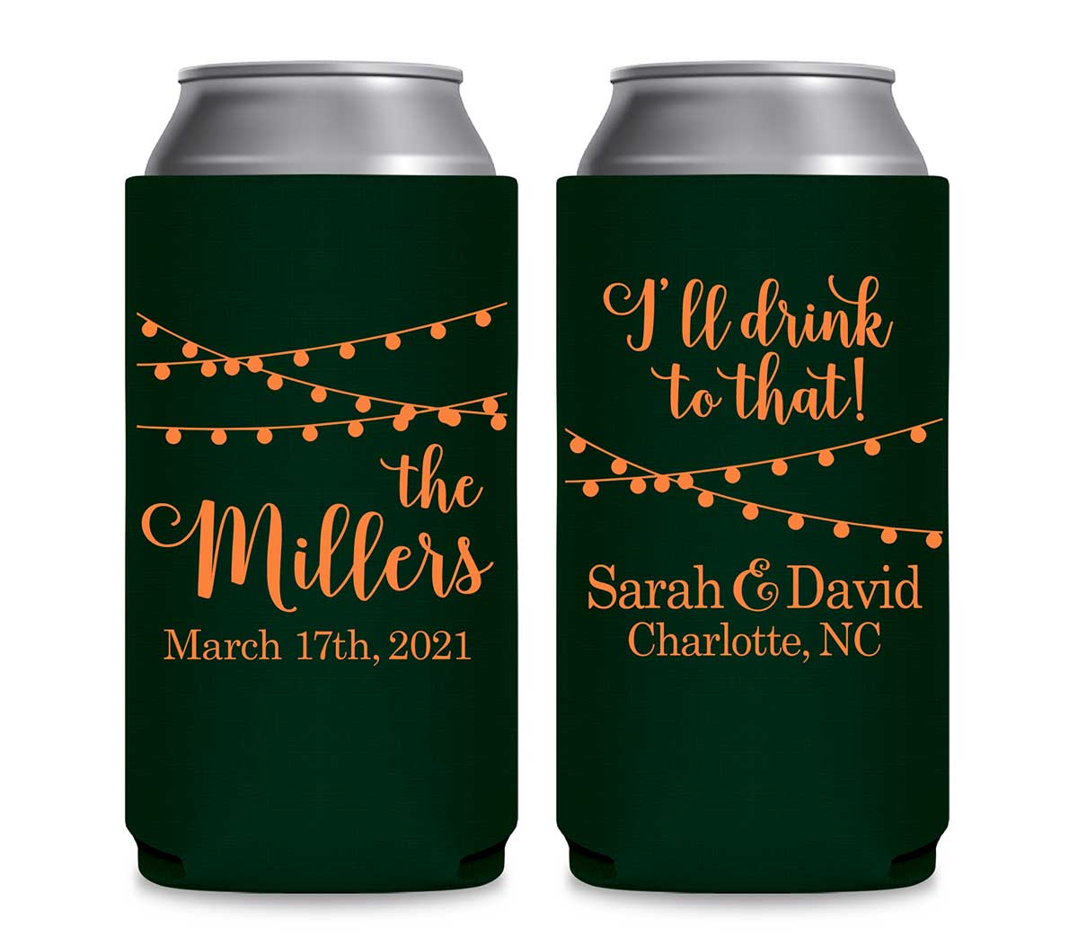 I'll Drink To That 1A Foldable 12 oz Slim Can Koozies Wedding Gifts for Guests