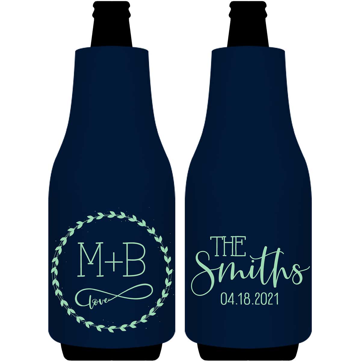 Infinite Love 1A Infinity Symbol Foldable Bottle Sleeve Koozies Wedding Gifts for Guests