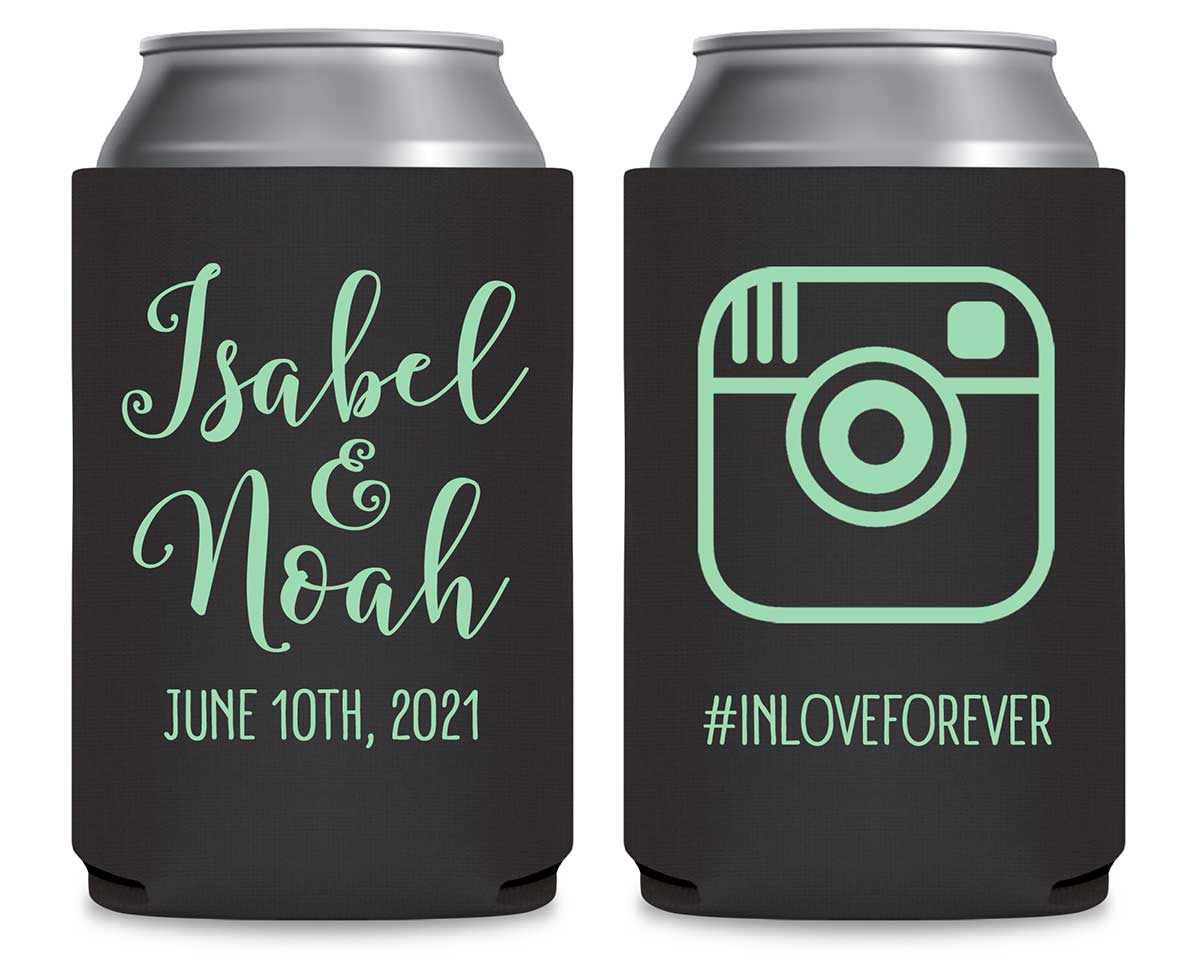 Instagram Hashtag 1A Foldable Can Koozies Wedding Gifts for Guests