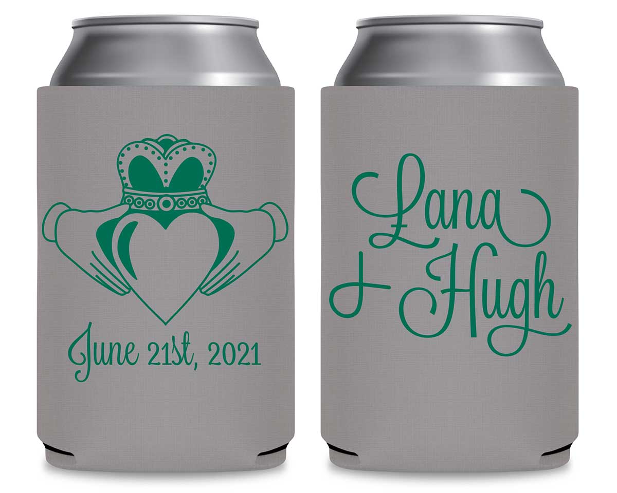 Ireland Love 1A Claddagh Foldable Can Koozies Wedding Gifts for Guests