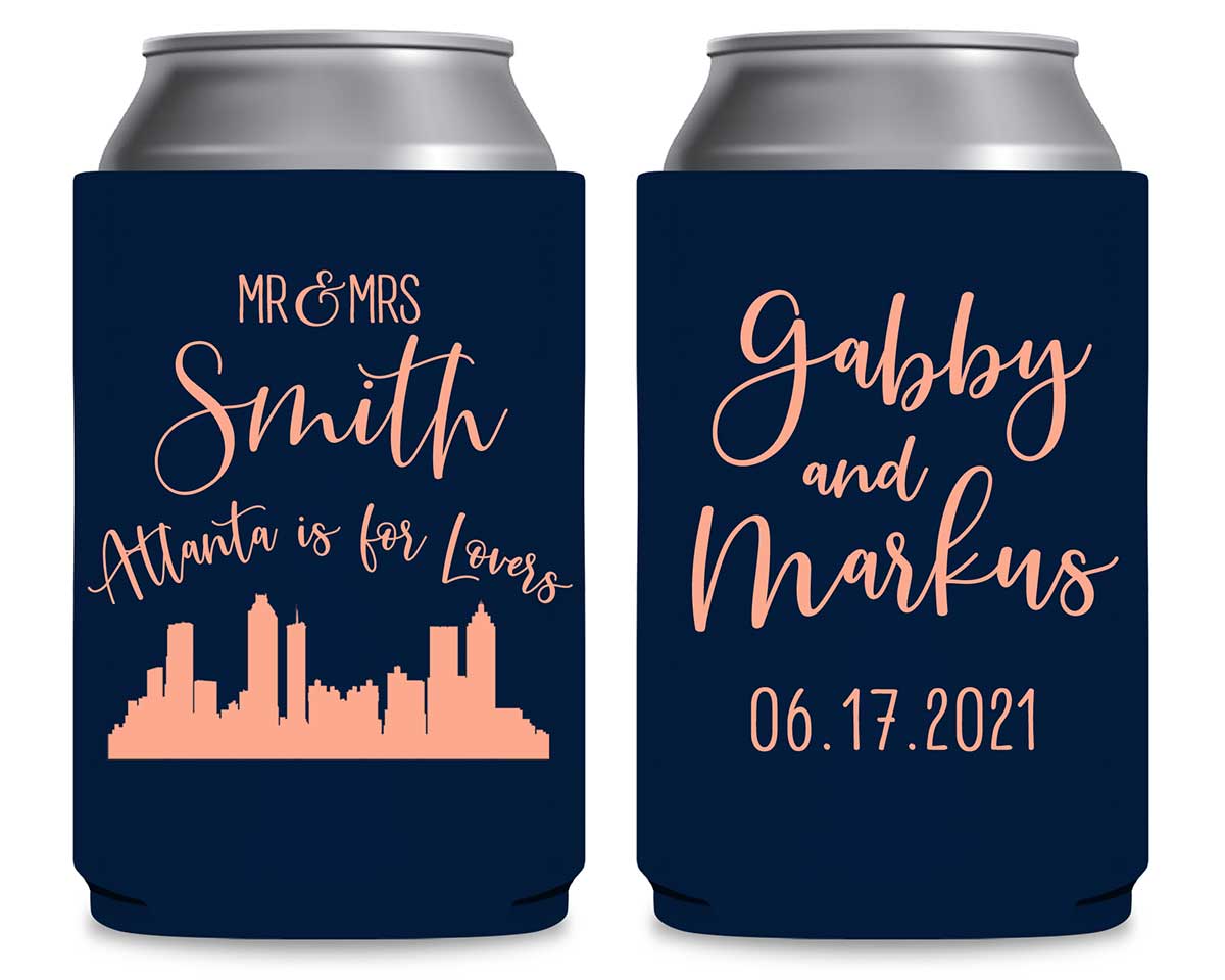 Just For Lovers 1A Any City Skyline Foldable Can Koozies Wedding Gifts for Guests
