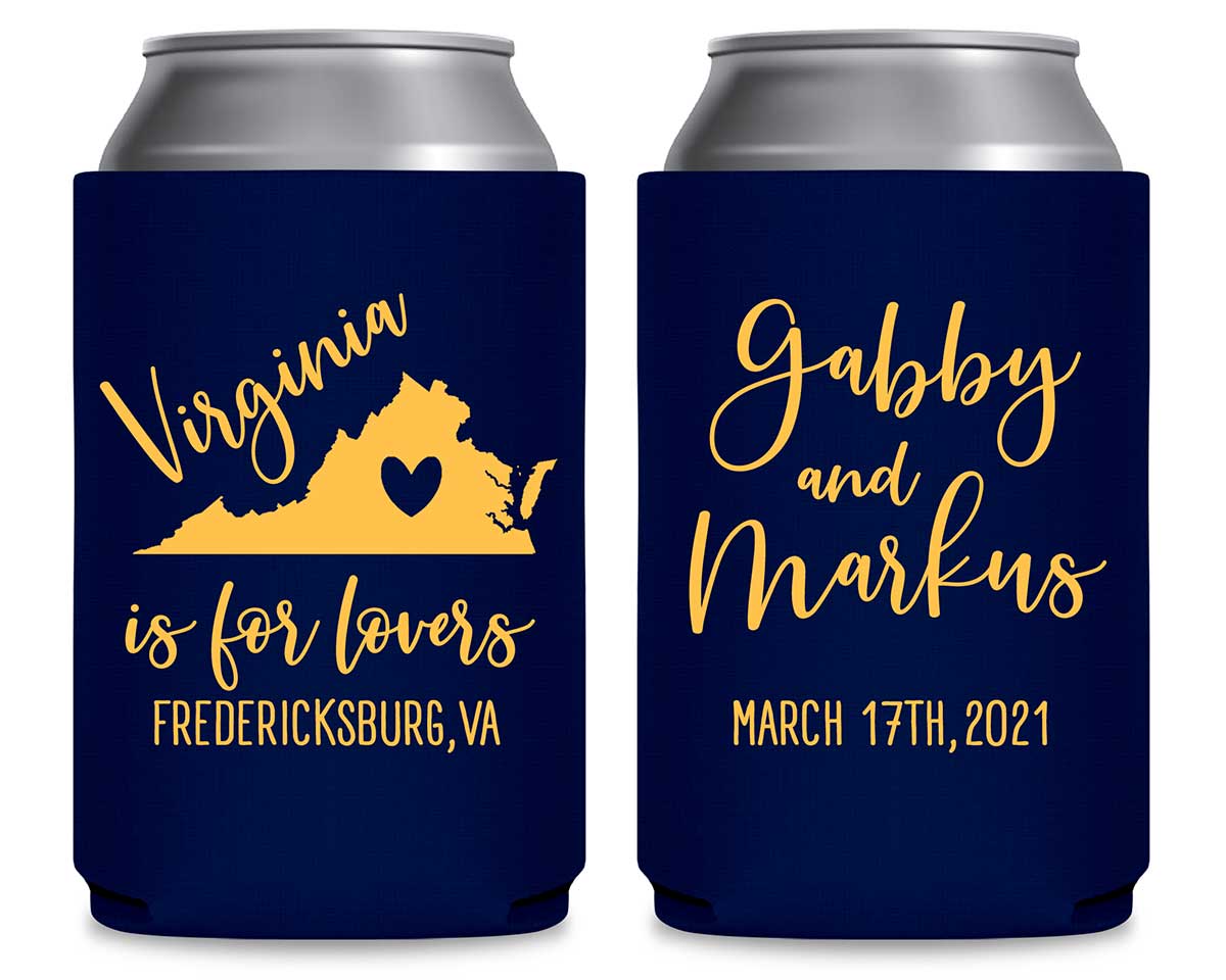 Just For Lovers 2A Any Map Foldable Can Koozies Wedding Gifts for Guests