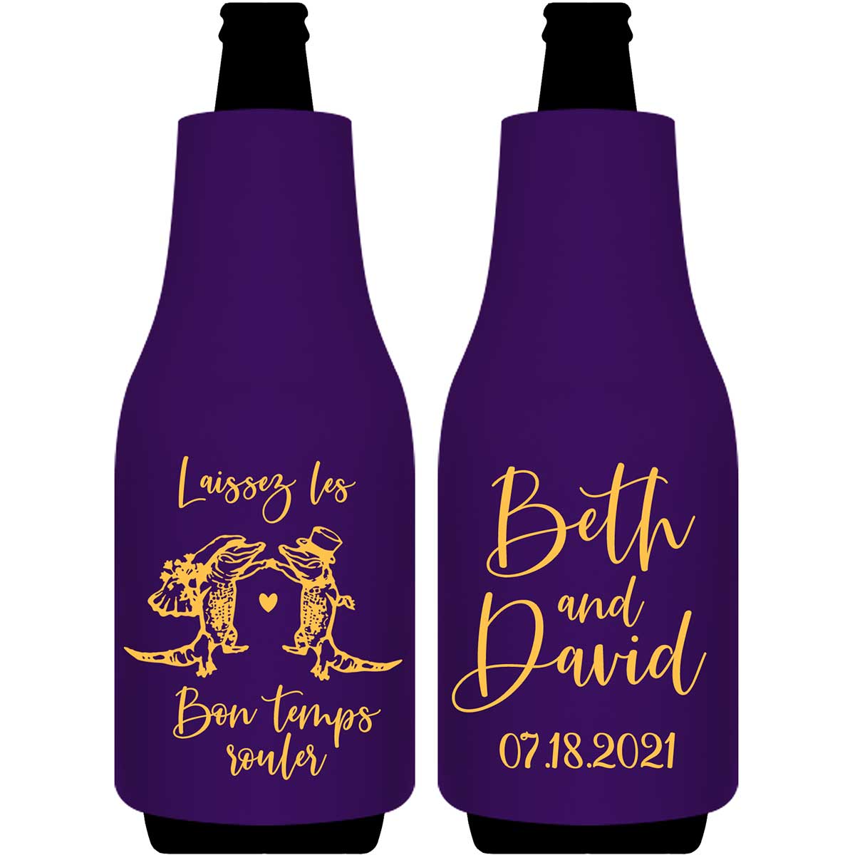 Laissez Les Bon Temps Rouler 1B Foldable Bottle Sleeve Koozies Wedding Gifts for Guests