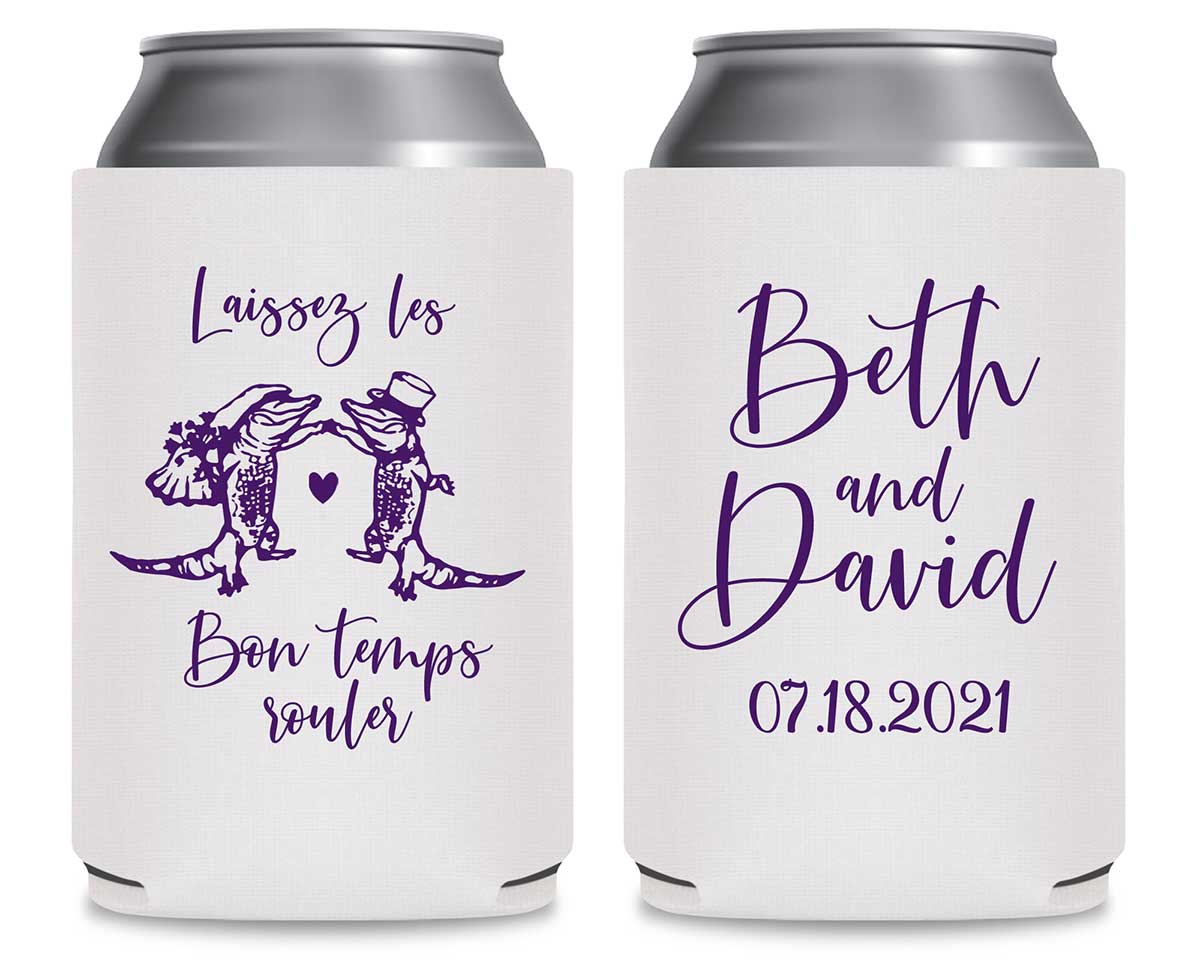 Laissez Les Bon Temps Rouler 1B Foldable Can Koozies Wedding Gifts for Guests