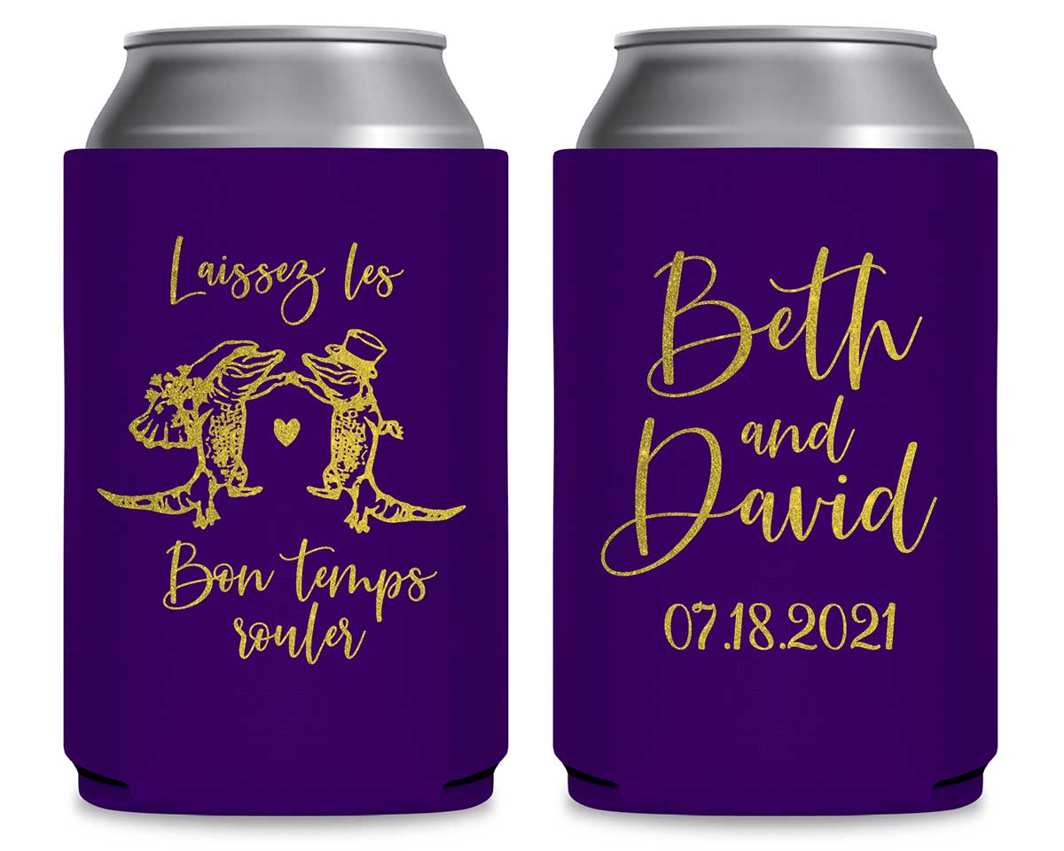 Laissez Les Bon Temps Rouler 1B Foldable Can Koozies Wedding Gifts for Guests