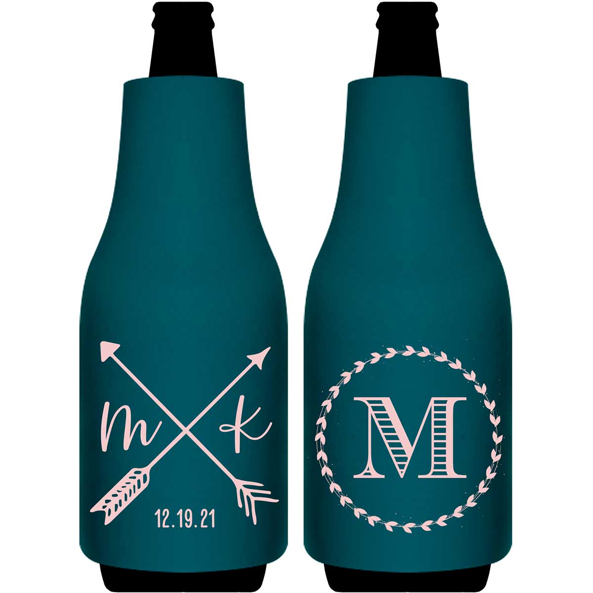 Love Arrows 2A Classic Foldable Bottle Sleeve Koozies Wedding Gifts for Guests