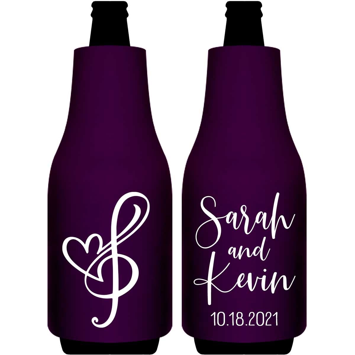 Love Melody 1A Foldable Bottle Sleeve Koozies Wedding Gifts for Guests