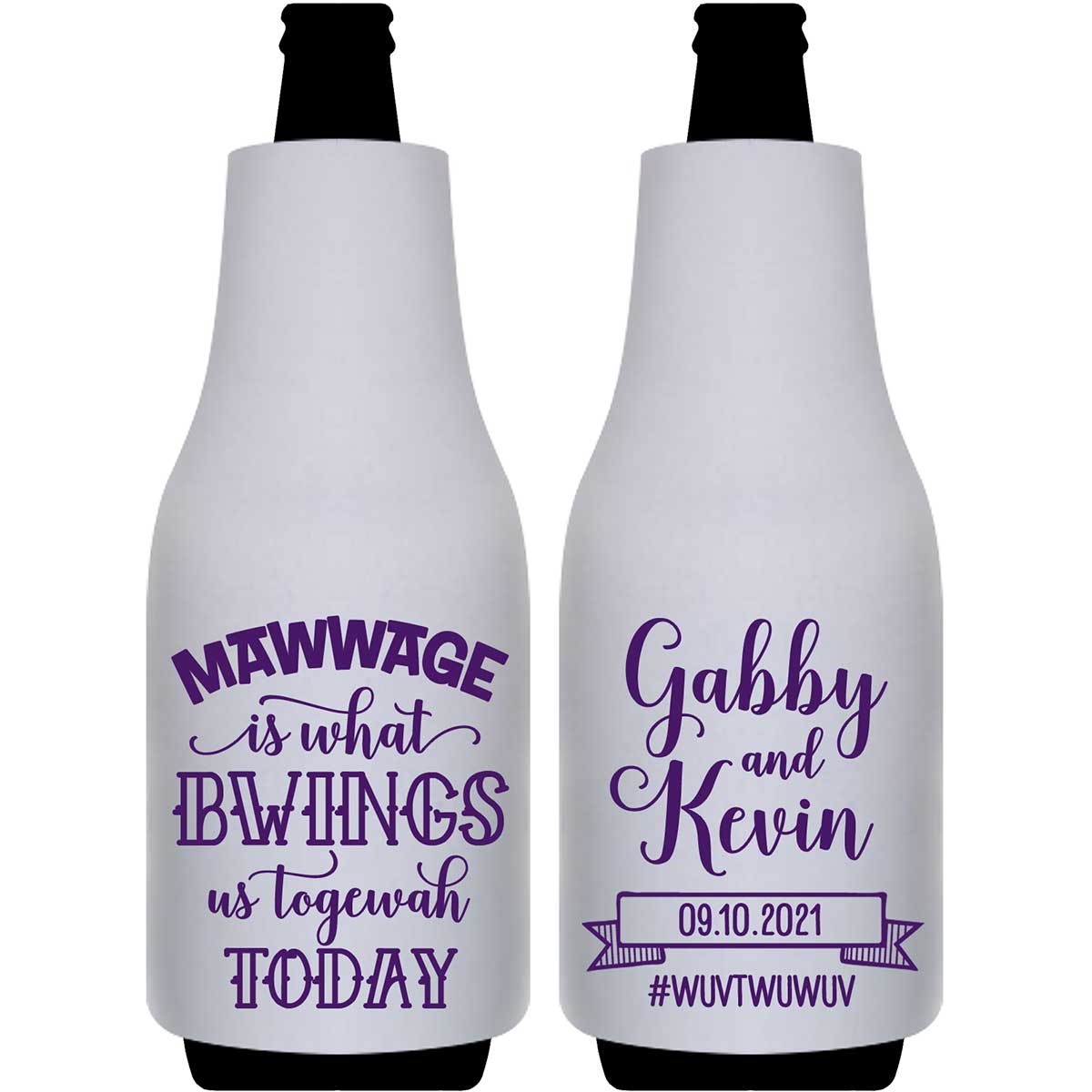 Mawwage Is What Bwings Us Togewah Today 1A Foldable Bottle Sleeve Koozies Wedding Gifts for Guests