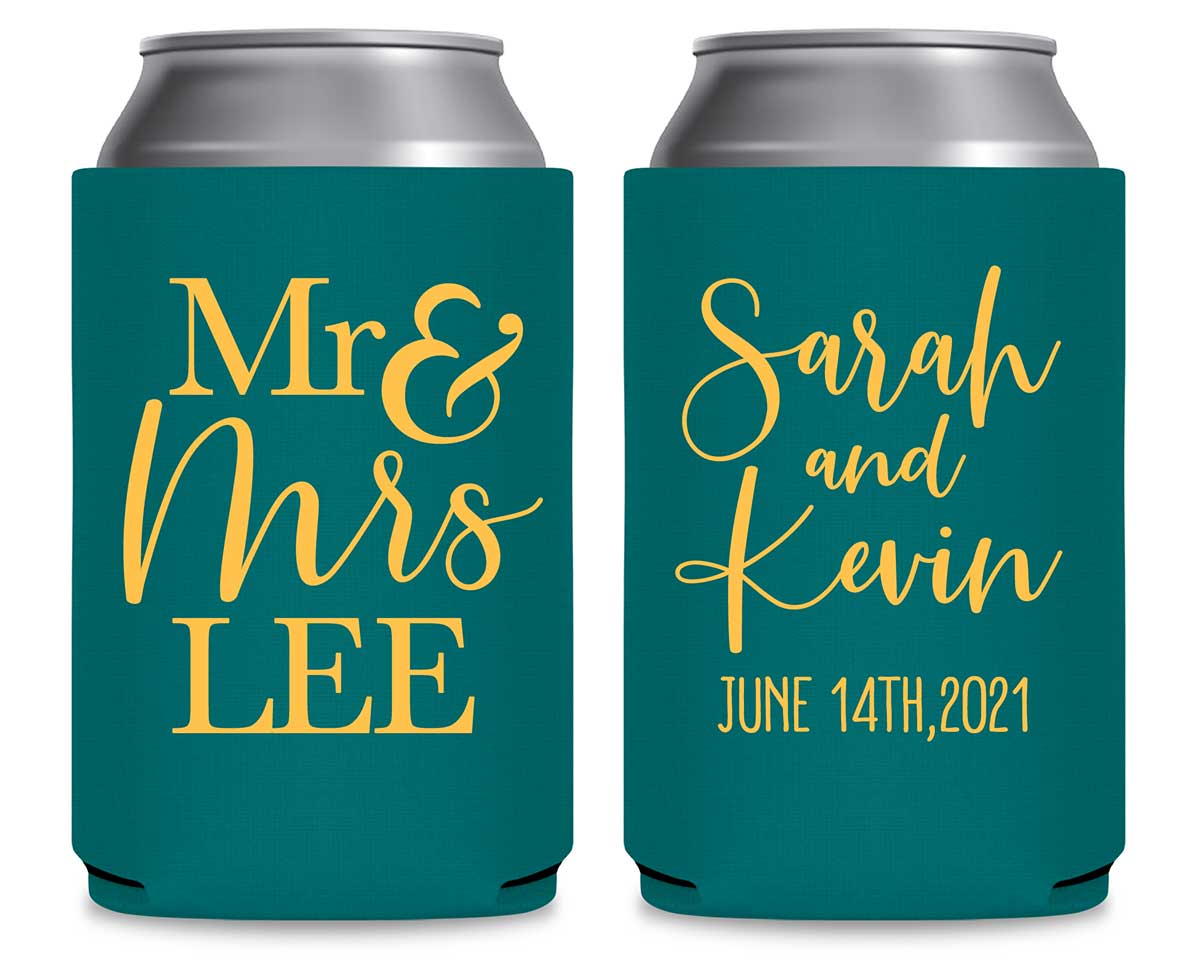 Mr & Mrs 3A Foldable Can Koozies Wedding Gifts for Guests