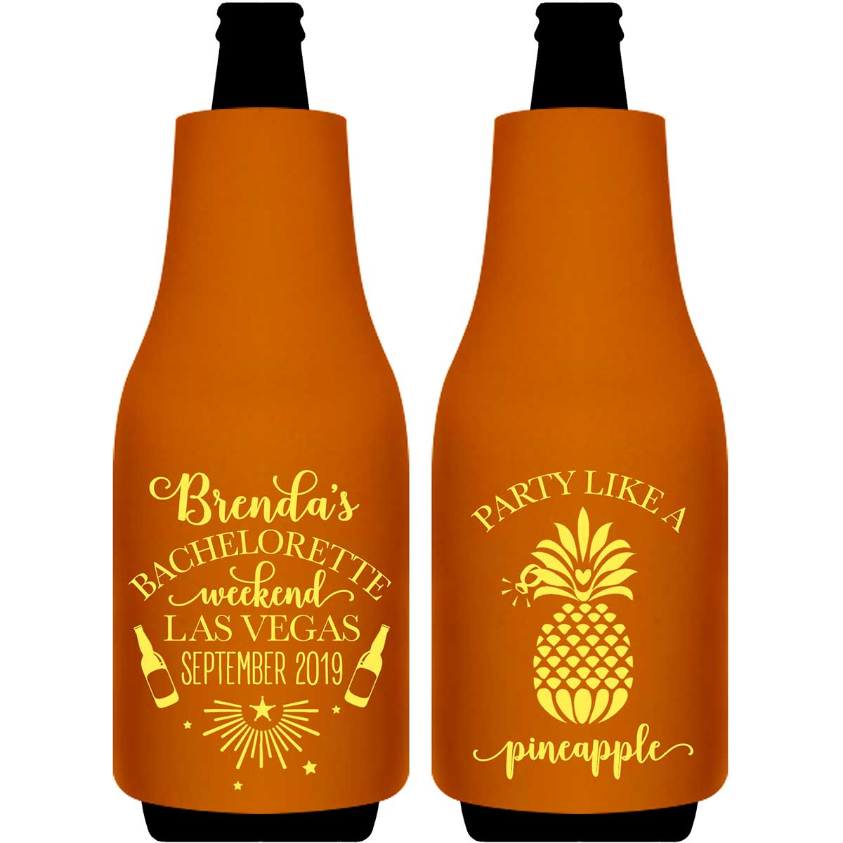 Party Like A Pineapple 1A Foldable Bottle Sleeve Koozies Wedding Gifts for Guests