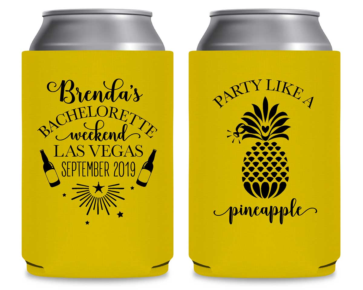 Party Like A Pineapple 1A Foldable Can Koozies Wedding Gifts for Guests