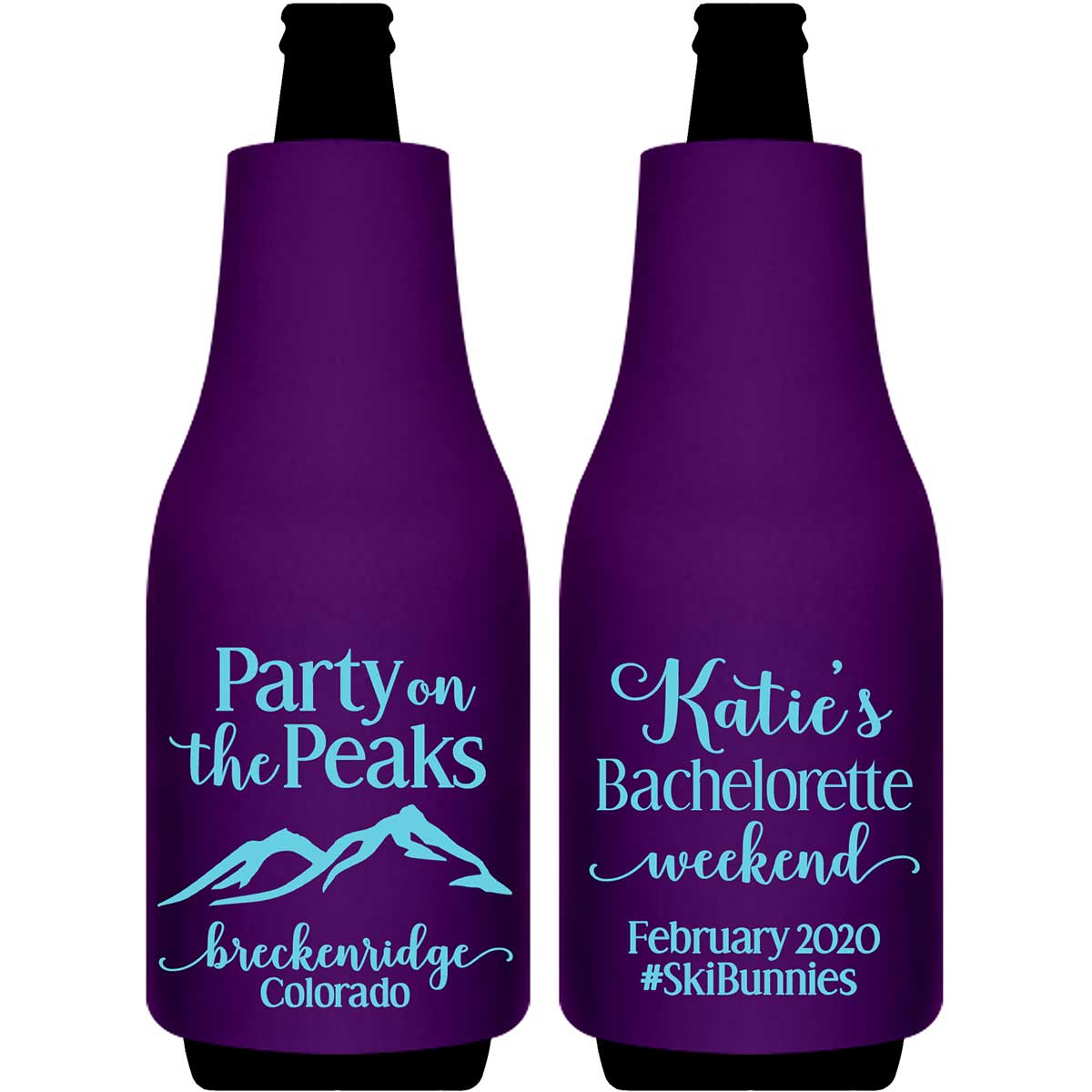 Party On The Peaks 1A Foldable Bottle Sleeve Koozies Wedding Gifts for Guests