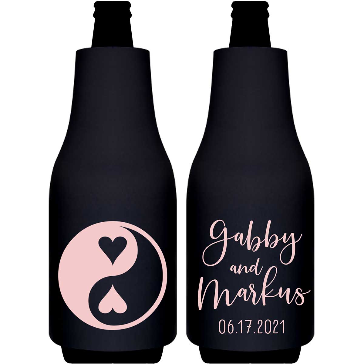 Perfect Half 1B Yin Yang Foldable Bottle Sleeve Koozies Wedding Gifts for Guests