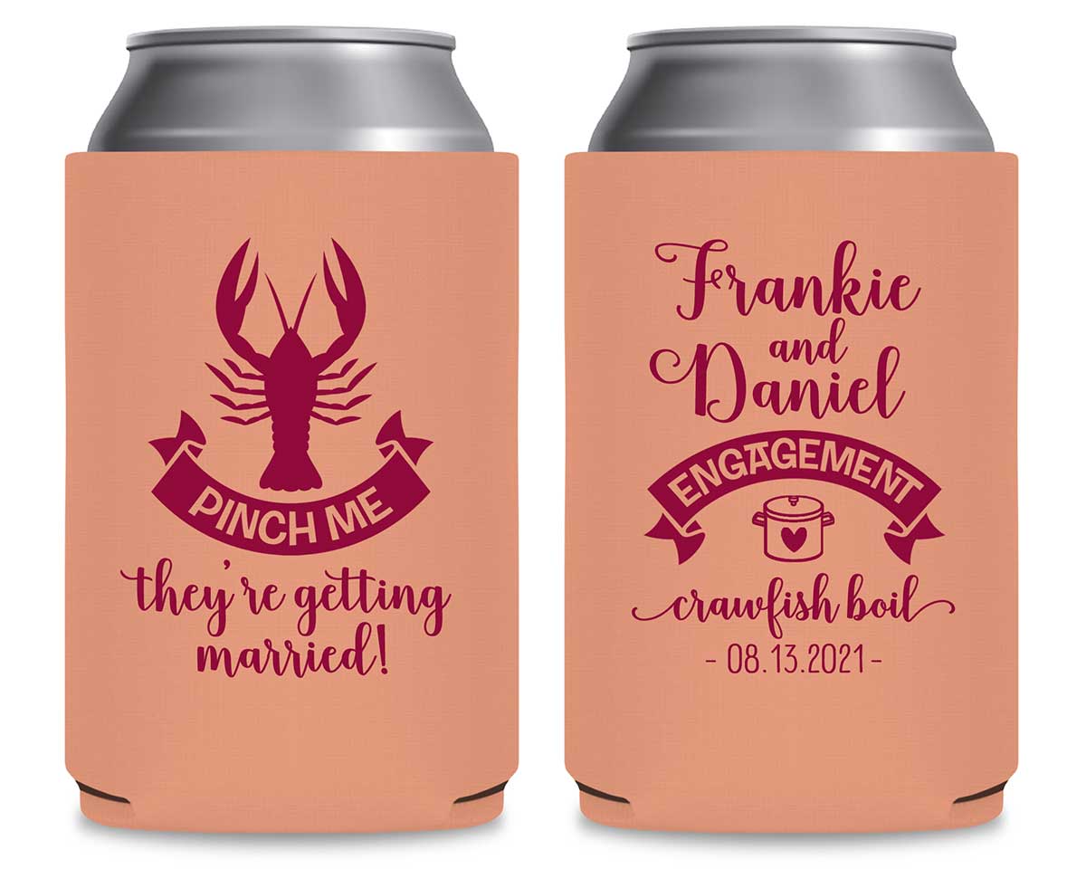 Pinch Me They're Getting Married 1A Foldable Can Koozies Wedding Gifts for Guests
