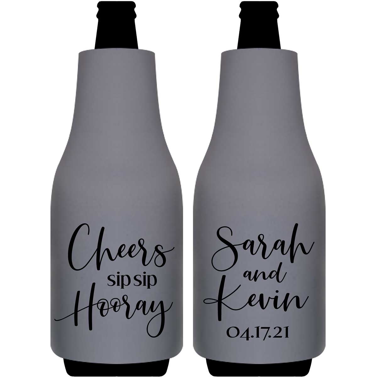 Sip Sip Hooray 2A Foldable Bottle Sleeve Koozies Wedding Gifts for Guests