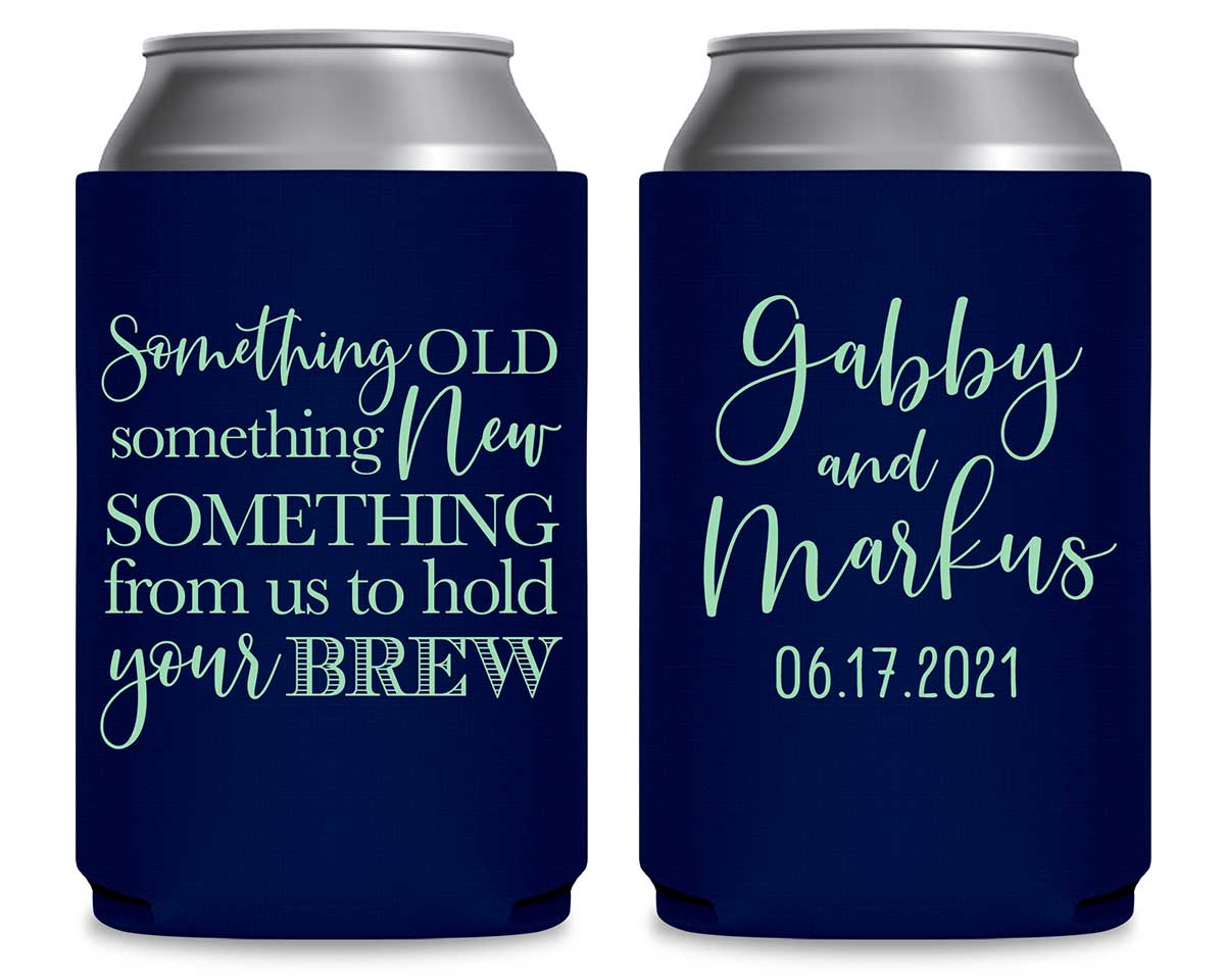 Something Old Something New 1A Foldable Can Koozies Wedding Gifts for Guests