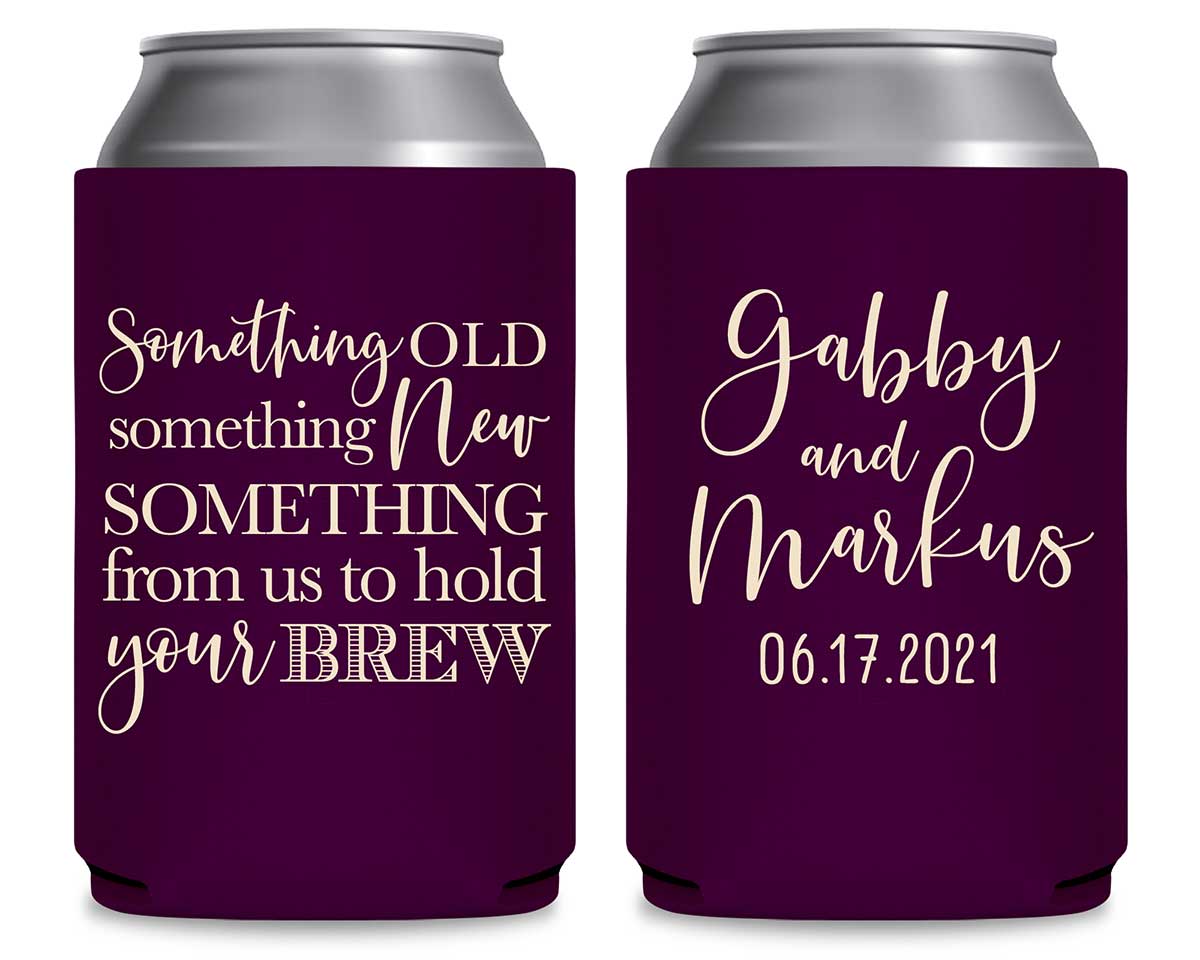 Something Old Something New 1A Foldable Can Koozies Wedding Gifts for Guests