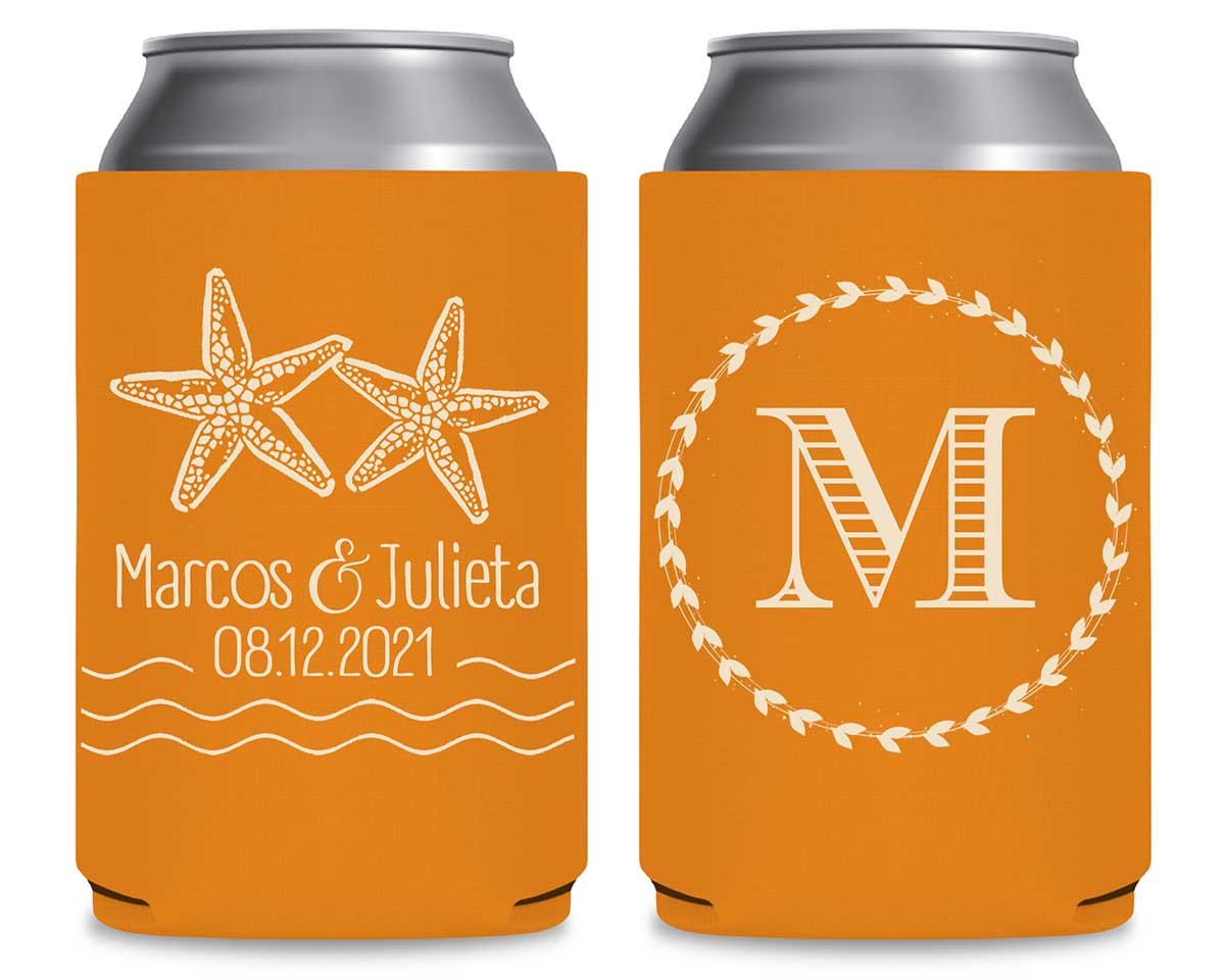 Starfish 2A Foldable Can Koozies Wedding Gifts for Guests