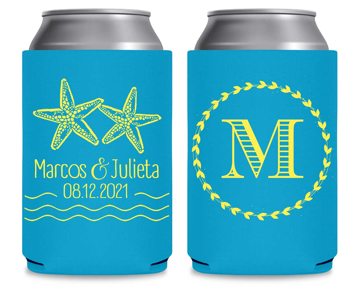 Starfish 2A Foldable Can Koozies Wedding Gifts for Guests