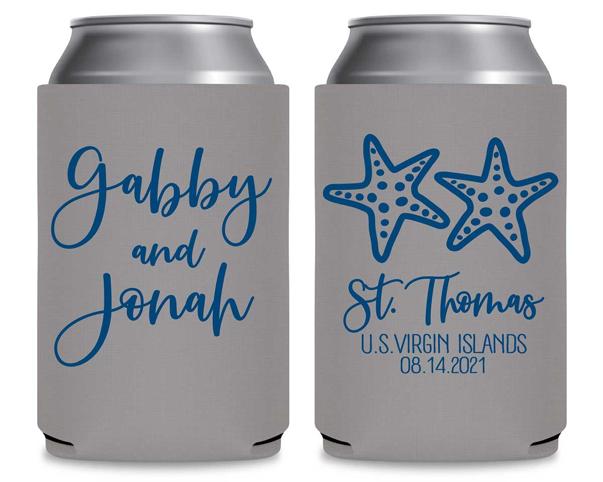 Starfish 3A Foldable Can Koozies Wedding Gifts for Guests